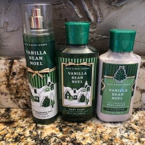 Bath and Body Works Vanilla Bean Noel Full Size Bundle Set